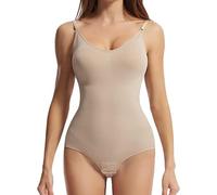 MeeQee Women's Shaping Bodysuits Tummy Control Shapewear Seamless Body Shaper Thong Adjustable Straps Full Body Shaper Jumpsuits sleeveless Women's sleeveless clothing