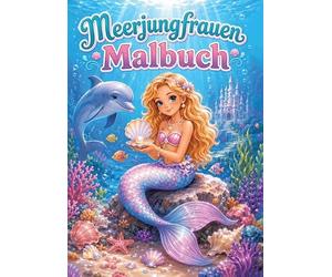 Meerjungfrauen Malbuch für Mädchen von 6-10 Jahren mit 50 zauberhaften Ausmalbildern: Entdeckungsreisen durch geheimnisvolle Unterwasserwelten mit Delfinen und faszinierenden Meerestieren