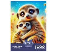 Meerkat, 1000-piece Jigsaw Puzzle, Absorbing Hands on Pastime Encouraging Patience Perseverance Visual Awareness, Relaxing Hobby Transforming Spare Hours Into Meaningful Enjoyment, Suitable for Ages 1