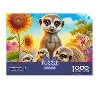 Meerkat, 1000-piece Jigsaw Puzzle, Dynamic Challenge Format Transforming Assembly Into Motivating Race Experience, Ideal Entertainment for Teams Friends Organised Events, Suitable for Ages 12+, 52x3