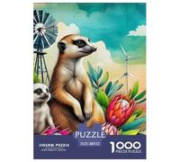 Meerkat, 1000-piece Jigsaw Puzzle, Engaging Mental Workout Transforming Leisure Time Into Productive Play, Ideal Cooperative Task Strengthening Communication Teamwork Relationships, Suitable for Ages