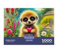 Meerkat, 1000-piece Jigsaw Puzzle, Engaging Mindfulness Activity Promoting Focus Relaxation Creativity, Perfect for Home Leisure Stylish Interiors Thoughtful Presents, Suitable for Ages 12+, 70x50cm