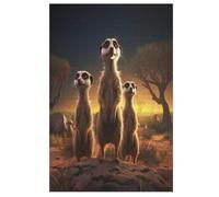 Meerkat 1000 Piece Jigsaw Puzzles for Adults Wooden Puzzle Challenging Game Family for Gifts 78×53cm