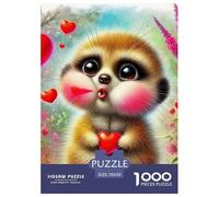 Meerkat 1000 Pieces Cute Animal Paper Jigsaw Puzzle - Challenging & Brainteasing Educational Game for Adults & Kids | 70x50cm/1000pcs