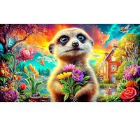 meerkat 1000 Pieces Jigsaw Puzzle for Kid Toys Challenging & Brainteasing Decoration 75x50cm/1000pcs