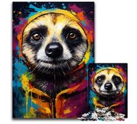 Meerkat Colorful 1000 Piece Jigsaw Puzzle Jigsaw Puzzles Relax & Challenge Colorful Home Decor Art for Friends 1000 PCS(38x26cm)