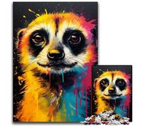 Meerkat Colorful JigsawPuzzle 1000 Pieces for Adults Jigsaw Puzzles for Adults Ideal for Family Fun Relaxation 1000 PCS(38x26cm)