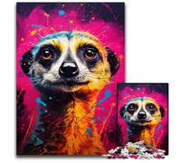Meerkat Colorful JigsawPuzzle 1000 Pieces for Adults Jigsaw Puzzles for Adults Ideal for Family Fun Relaxation 1000 PCS(38x26cm)