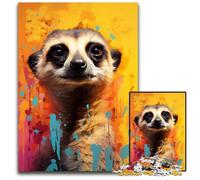 Meerkat Colorful Puzzles 1000 Pieces for Adults Impossible Jigsaw Puzzles for Adults Challenging Brain Teaser for Teenagers, Family Game Night Fun 1000 PCS(38x26cm)