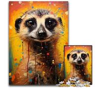 Meerkat Colorful Puzzles for 1000 Piece Paper Jigsaw Puzzles for Adults for Home Decor & Holiday Fun 1000 PCS(38x26cm)