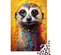 Meerkat Colorful44 Jigsaw Puzzle, Wooden Puzzles 500 Piece Jigsaw Intellectual Toys, Challenging Adult And Teen Casual Jigsaw Puzzle 500pcs (52x38cm)