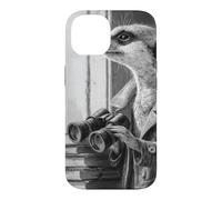 Meerkat Detective Trench Coat Binoculars Noir Art Case for iPhone 14
