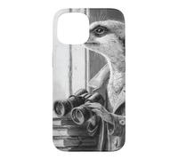 Meerkat Detective Trench Coat Binoculars Noir Art Case for iPhone 15