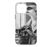 Meerkat Detective Trench Coat Binoculars Noir Art Case for iPhone 16 Pro Max