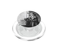 Meerkat Detective Trench Coat Binoculars Noir Art PopSockets PopGrip for MagSafe