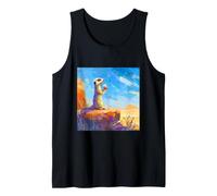 Meerkat Drinking Smoothie Safari Animal Art Tank Top