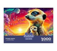 Meerkat FamilyExpert-Level Jigsaw Puzzles for Adults A 1000-Piece (Advanced) Set of Seemingly Impossible, Hard, And Extremely Difficult Challenging Puzzle Educational Games - The Ultimate Test And Gi