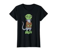 Meerkat Frankenstein Bruh Halloween Value Graphic T-Shirt, Women, Black, XL
