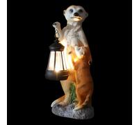 Meerkat Garden Statue - Meerkat Decoration, Meerkats Light Sculpture | Standing Lifelike Outdoor Meerkat Sculpture, Weather-Resistant Resin Animal Figurine, Adorable Hand-Painted Yard Art Decoration