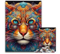Meerkat Graffiti Painting 1000 Pieces Puzzle Gifts Impossible Jigsaw Puzzles for Adults Challenging Brain Teaser for Teenagers, Family Fun Interactive Game 26X38CM/10.23x14.96inch
