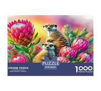 Meerkat Jigsaw Puzzles Puzzle for Adults Kids. 1000 Piece Impossible Challenge Toy Educational Game Home Decoration for Adults& Kids Age 14 Years Up 38x26cm/1000pcs