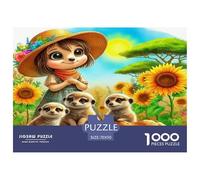 Meerkat Jigsaw Puzzles Puzzles for Adults Kids. 1000 Piece Animal Impossible Challenge Toy Educational Game Home Decoration for Educational Games Gifts 70x50cm/1000pcs