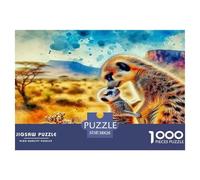 Meerkat Jigsaw Puzzles Puzzles for Adults Kids. 1000 Piece Great Gifts Challenge Toy Educational Games Home Decoration for Educational Games Gifts 38x26cm/1000pcs