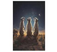 Meerkat Jigsaw Puzzles, Wooden Puzzle Gift for Adult Toys for Adults Educational 1000 for Kid Teen Age 12 Toy (78×53cm)