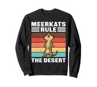 Meerkat MEERKATS RULE THE DESERT Retro Funny Meerkat Sweatshirt