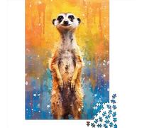 Meerkat Paintings 1000 Pieces Puzzles Paper Puzzle for Teenager Funny Jigsaw Puzzles 1000pcs (38x26cm)
