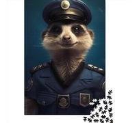Meerkat Police Puzzles 1000 Pieces Paper Puzzles for Adults And Teenager Family Game Christmas Eve Gifts 1000pcs (38x26cm)