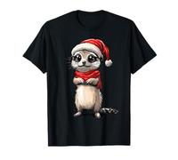 Meerkat Santa Hat Boys Girls Kids Meerkat Lovers Christmas T-Shirt