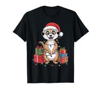 Meerkat Santa Hat Christmas Design Funny Animal Lovers T-Shirt