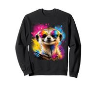 Meerkat Sunglasses Colorful Suricate Safari Animal Sweatshirt