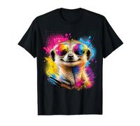 Meerkat Sunglasses Colorful Suricate Safari Animal Value Graphic T-Shirt