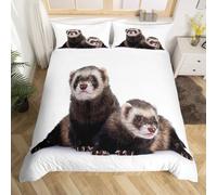 Meerkat Super King Size Duvet Cover Sets Animal Print Bedding Set, 3D Print Ultra Soft Microfiber Quilt Cover 260x220cm Comforter Covers with Zippe and 2 Pillowcases C-1452