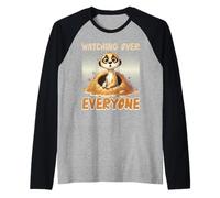 Meerkat WATCHING OVER EVERYONE Funny Meerkats Raglan Baseball Tee