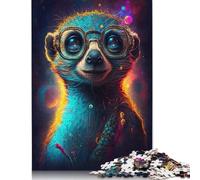 Meerkat with Glasses 500 Pieces Of Jigsaw Puzzle For Adults Puzzle Puzzle Sets For Family Educational Game Jigsaws 500pcs (52x38cm)