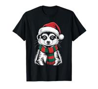Meerkat Xmas Santa Hat Scarf Christmas Costume T-Shirt