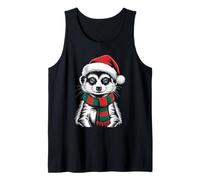 Meerkat Xmas Santa Hat Scarf Christmas Costume Tank Top