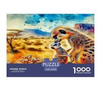 Meerkat1000Piece JigsawPuzzlesAnimal Mongoose KidsforAdult Challenging Brainteasing Age12+byth Challenging The Impossible Difficult Game Uncover The Puzzle 70x50cm/1000pcs
