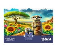 Meerkat1000Pieces JigsawPuzzleAnimal Mongoose ForAdult Colourful Brainteasing Age12+byth Challenging The Impossible Difficult Game Uncover The Puzzle 70x50cm/1000pcs