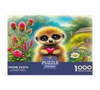 Meerkat1000Pieces JigsawPuzzleAnimal Mongoose ForAdult Colourful Brainteasing Age12+byth ThemeFlowersandBirds Fun, Challenging 38x26cm/1000pcs