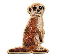 Meerkats Animal - Iron on Patches Adhesive Emblem Stickers Appliques, Size: 5,9 x 5,1 cm