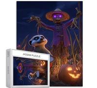 Meerkats in Pumpkin Grass 1000 Piece Jigsaw Puzzles for Adults Scarecrow Dancer Art Jigsaw Puzzle Challenging Family Activity Games Colorful DIY Craft Puzzle for Home Decor Gifts 20×27 Inches