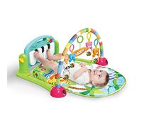 MEERO LONDON 666-7C-B New Born Baby Play Mat and Piano Activity Gym for New Born Babies and Toddlers, Discovery Carpet, Music, Rattle, Sound, Fun Animals Suitable from Birth Unisex
