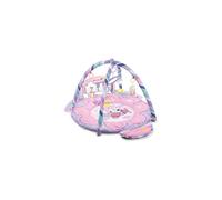 Meero London HE0611 New Born Pink Round Play mat Gym with Large Key Board 4 in 1 Kick & Play Activity Centre, Fun Animals, Music, Sound, Textures, Rattle, Discovery Carpet for Infants Toddlers-Pink