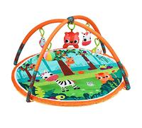 Meero London Jungle Adventure Play Mat & Activity Gym, Musical Soft Toys Including a Cuddly Turtle, a Charming Bird, and a Musical Lion Cub and Sound Ball a Versatile Play Gym Designed for Newborns
