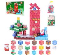 MEESHEEP 150PCS Christmas Magnetic Blocks 2025, Build Exact Models Shown in Pictures | STEM Montessori Toys for Girls & Boys Age 3-10 | Inspiring Creativity, Imagination and Confidence | Stowable