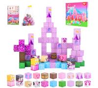 MEESHEEP Magnetic Blocks for Girls Age 3 4 5 6 7 8 9 10 Years Old, Magnetic Building Blocks 100PCS for Toddlers Kids, Montessori STEM Toys for Birthday Gifts